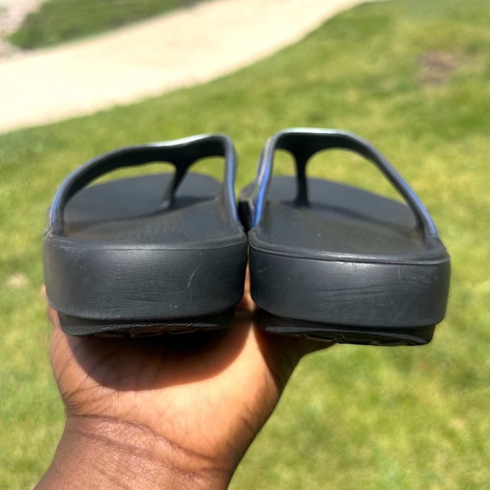 OOFOS OOlala Women's Luxe Limited Edition Thong Comfort Sandals Size 7 Calypso - Picture 6 of 13